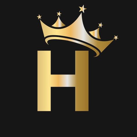 Letter h crown logo crown logo on letter... | Premium Vector #Freepik #vector #crown #queen-crown #king-crown #king Letter H Template, Formal Id Picture, Letter H Design, Letter I Logo, H Letter Images, H Alphabet, S Letter Images, Image King, Camera Tattoo