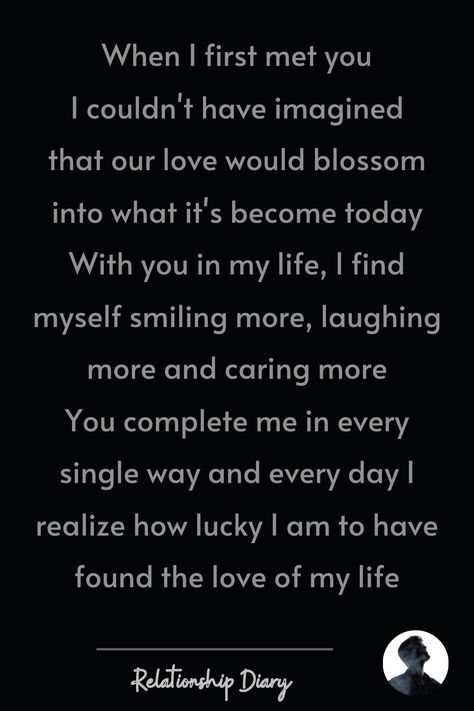 #relationshipquotes #lovequotes #relationshipquotesforhim #couplegoals #lovelife #relationshipstatus #relationshiptexts I Found Her Quotes, First Day Meeting Anniversary Quotes, The Day We Met Quotes Love, Today Special Day In My Life, I Am Very Lucky To Have You In My Life, I’m So Happy To Have You In My Life, Lucky To Have You In My Life, Our First Meet Quotes, First Met Anniversary Quotes