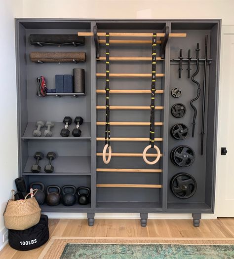 How We Built This: Our Home Gym Gym Painting, Ruang Gym, Workout Room Home, Diy Home Gym, Basement Gym, Gym Room At Home, Gym At Home, Home Gym Decor, Painting Concrete Porch