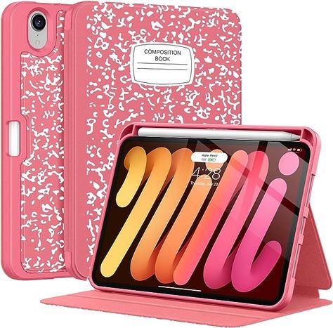 Amazon.com: Supveco iPad Mini Case for ipad Mini 6 8.3" 2021 Case with Pencil Holder-[Pencil Charging+Auto Wake/Sleep],Slim Protective Case with Soft TPU Back Cover for iPad Mini 6th Generation 2021-Watermelon : Electronics Ipad Case With Apple Pencil Holder, Ipad Mini 6 Aesthetic, Ipad Book Case, Gadget Accessories, Ipad Mini 6 Case, New Apple Ipad, Fortnite Thumbnail, Apple Ipad Accessories, Cute Ipad Cases