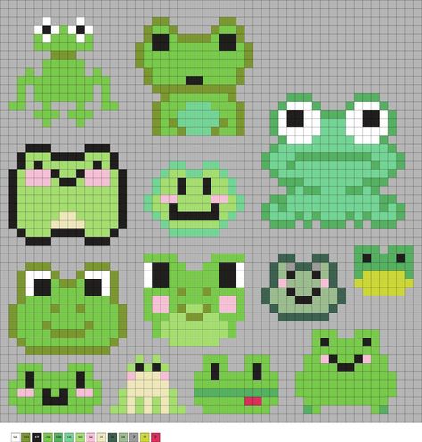 Frog Perler Beads, Frog Perler, Frog Keychain, Melty Bead Designs, Melt Beads Patterns, Piskel Art, Easy Perler Bead Patterns, Pixel Beads, Easy Perler Beads Ideas