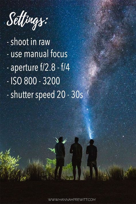 Star photography settings for beginners wanting to learn night photography.  Camera settings and tips for star photography. #nightphotography #starphotography #beginnerphotographytips Star Photography Settings, Photography Effects, Manual Photography, Digital Photography Lessons, Fotografi Iphone, Photography Settings, Night Sky Photography, Fotografi Digital, Photo Techniques