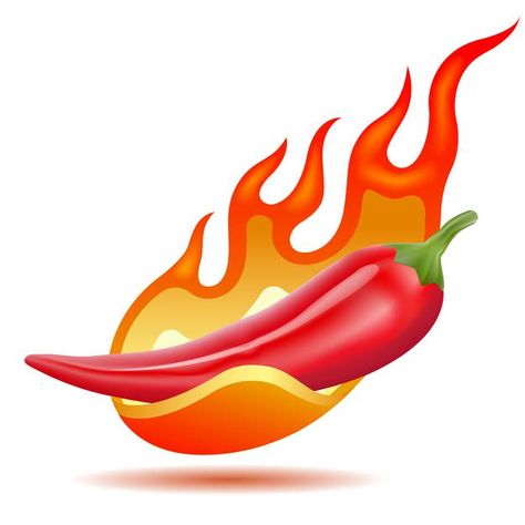 Red hot chili pepper on fire | Premium Vector #Freepik #vector #food #green #red #fire Logos, Chili Pepper Clipart, Pepper Pictures, Chili Pictures, Chili Peper, Food Panda, Mexican Chilli, 2d Painting, Mexican Chili