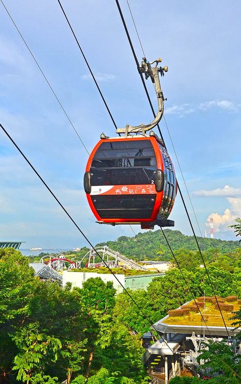 Sentosa Cable Car - Singapore. Singapore Cable Car, Singapore Sentosa, Sentosa Island Singapore, Singapore Things To Do, Singapore Attractions, Sentosa Island, Singapore Hotels, Cable Cars, Cable Car