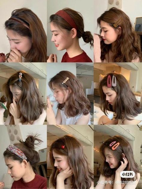 Aesthetic hair hairstyles pretty hairstyles haircut inspo cute sost beauty aesthetic hairstyles for school hairstyle inspo korean hairstyles ulzzang hairstyles braids ponytail pigtails short hair long hair shoulder length hair dye pastel pink blue purple silver white blond black brown cute hairstyles two toned hair underdye Cute Hairstyles With Pins, Small Hair Clips Hairstyles Half Up, Barrette Clip Hairstyles, Korean Hair Styles Girl, Short Hair Accessories Ideas, Peinados Korean Style, Snap Clips Hairstyles, Hairstyle Korean, Hairstyles Korean