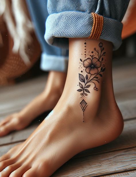 53 Ankle Tattoos: Tiny Canvases, Big Statements Ankle Tattoo Cover Up, Inner Ankle Tattoos, Wrap Around Ankle Tattoos, Back Of Ankle Tattoo, Butterfly Ankle Tattoos, Ankle Band Tattoo, Ankle Foot Tattoo, Lotusblume Tattoo, Cute Ankle Tattoos