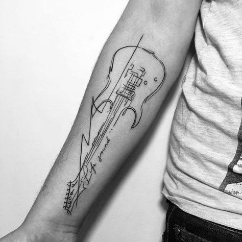 Guys Sketch, Tatuaje Trash Polka, Sketch Tattoos, Guitar Tattoo Design, Forearm Tattoo Quotes, Rock Tattoo, Ring Finger Tattoos, Guitar Tattoo, Music Tattoo Designs