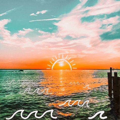 Tumblr, Summer Cover Photos, Beach Wall Collage, Sunflower Photography, Sunset Vibes, Notebook Ideas, Photo Wall Collage, Facebook Covers, Summer 24