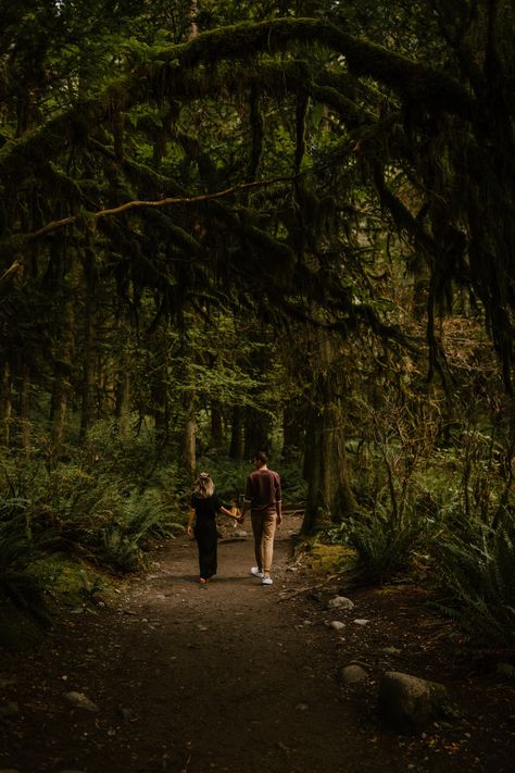 Nature, Deep Green Forest, Lynn Canyon, People Holding Hands, Forest Engagement Photos, Nature Views, Outdoorsy Couple, Forest Engagement, Outdoor Couple