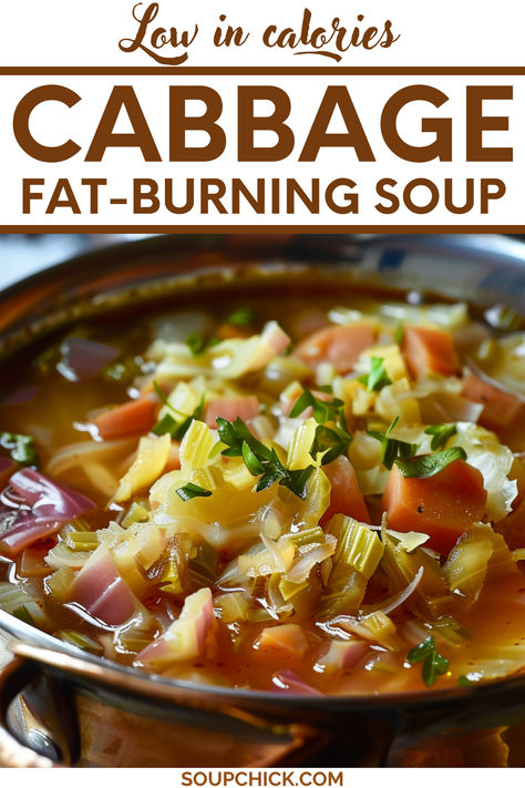 Cabbage Fat Burning Soup Recipe How To Make Soup Broth, Caggabe Soup Diet, Low Calorie Broth Based Soup, Lowfat Soup Recipes Healthy, Cabbage Soup With Tomato Juice, Sweet Cabbage Soup, Protein Cabbage Soup, Healthy Simple Soup Recipes, Heart Healthy Cabbage Soup