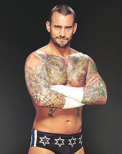 CM PUNK - (I find him soo attractive for some reason) Wwe Tattoos, Pepsi Man, Wwe Men, Wwf Superstars, Eddie Guerrero, Cult Of Personality, Hunks Men, Steve Austin, Wrestling Superstars