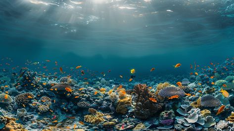 Underwater Coral Paradise: A vibrant underwater scene showcasing a diverse coral reef teeming with colorful marine life. #underwater #coral #reef #marine #life #aiart #aiphoto #stockcake ⬇️ Download and 📝 Prompt 👉 https://ayr.app/l/TV5p Underwater Coral Reef, Underwater Landscape, Underwater Coral, Life Underwater, Underwater Beauty, Underwater Scene, Coral Reef, Creative Words, Landscape Photos