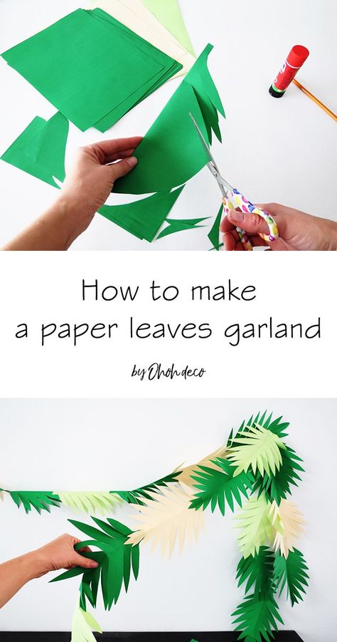 25 Dino Drive-By Birthday Parade Ideas – Partymazing Jungle Theme Ideas Decoration, Tropical Garland Diy, How To Make Jungle Leaves, Safari Theme Party Decorations Diy, Jungle Diy Decor, Diy Jungle Birthday Decorations, Diy Tropical Decorations, Making Leaves Out Of Paper, Jungle Theme Classroom Decorations Diy