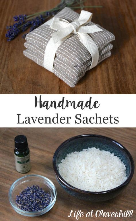 Using a few simple supplies, you can create lovely Handmade Lavender Sachets as gifts. They're great for use in linen cupboards, drawers and closets. Muslin Bags Ideas, Easy Gifts To Make For Christmas, Diy Drawer Sachets, Gift Tutorial, Lavender Crafts, Diy Cadeau, Creative Diy Gifts, Pot Pourri, Scented Sachets