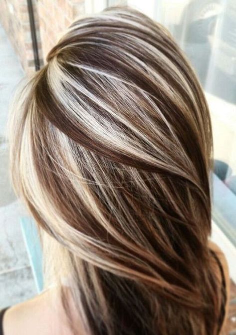 67 Hair Highlights Ideas, Highlight Types, and Products Explained [2019] Styles For Brown Hair, Blond Highlights, Brown Hair With Blonde, Hair With Blonde Highlights, Medium Length Blonde, Platinum Blonde Highlights, Balayage Hair Dark, Chocolate Brown Hair, Brown Hair With Blonde Highlights