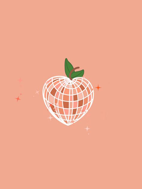 Pastel, Logos, Peach Aesthetic Widget, Peach Art Cute, Peach Doodle, Peach Character, Peach Cartoon, Peachy Clean, Disco Poster