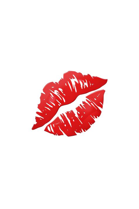 The 💋 Kiss Mark emoji appears as a bright red, full pair of lips with a slight curve to the right. The lips are slightly parted, as if in the middle of a kiss, and there is a small, white highlight on the top lip to give the appearance of shine. The overall shape of the emoji is round, with no visible outline or border. Kiss Drawings Outline, Kiss Emoji Drawing, Muah Kiss Emoji, Png Emoji Stickers, Iphone Imogies, How To Draw Kiss Mark, Kiss Mark Png, Emoji Widgets, I Phone Emoji Stickers