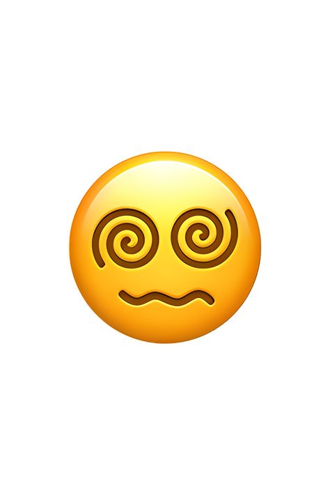 The emoji 😵‍💫 depicts a face with spiral eyes. The face has a pale complexion and a small, closed mouth. The eyes are large and round, with spirals in them that give the impression of dizziness or confusion. The eyebrows are raised and arched, adding to the expression of surprise or shock. The emoji is often used to convey a feeling of being overwhelmed or disoriented. Emot Iphone, Stiker Emoji, Confused Emoji, Emojis And Their Meanings, Emoji Flower, Emoji Ios, Spiral Eyes, Emojis Iphone, Phone Emoji