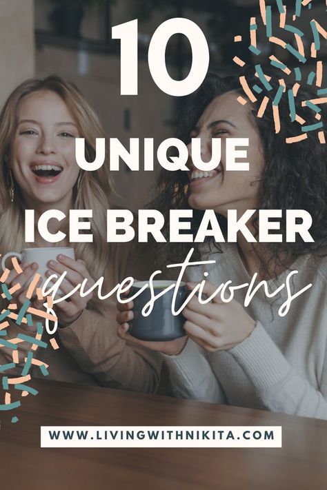 This blog post has 10 unique ice breaker questions that would be great for a highschool class. If you are a teacher and are trying to get to know your students better, these unique ice breaker questions for older teens or adults is a great way to accommplish that goal! Ice Breaker For Teens, Teacher Ice Breakers, Office Ice Breakers, Student Ice Breakers, High School Ice Breakers, Class Ice Breakers, Ice Breakers For Women, Teen Ice Breakers, Adult Ice Breakers