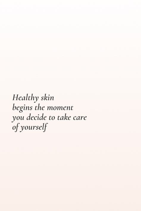 Healthy skin is more than just doing skincare religiously. Take care of yourself from within. Nourish thy body inside and out. A healthy reminder from your beauty and well-being buddy. Skins Quotes, Beauty Skin Quotes, Vision Board Photos, Skincare Quotes, This Is Your Life, Care Quotes, Positive Self Affirmations, Beauty Quotes, Self Improvement Tips
