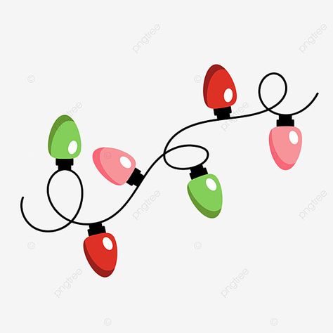 Natal, Red And Green Christmas Lights, Christmas Present Drawing, Christmas Lights Drawing, Christmas Present Vector, Christmas Lights Clipart, Green Christmas Lights, Present Drawing, Lantern Christmas