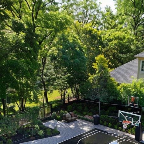 FIBA on Instagram: "This backyard court 🤯  📸 FB - SethCurry30Official" Back Garden Ideas, Instagram, Back Gardens, Backyard Court, Backyards, Backyard Ideas, On Instagram