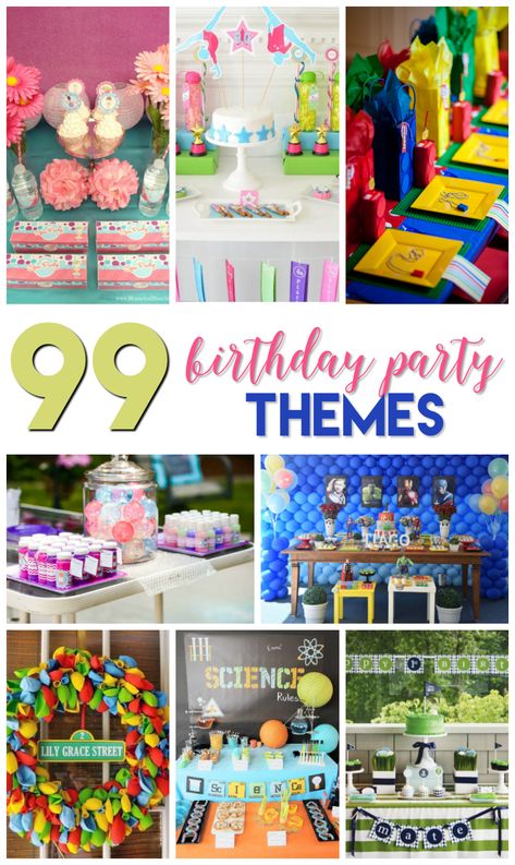 99 Birthday Party Themes Over The Top Birthday Party, Unique Birthday Themes For Boys, Toddler Birthday Themes, Unique Birthday Party Themes, Toddler Birthday Party Themes, Unique Party Themes, Simple Birthday Party, 99th Birthday, Girls Birthday Party Themes