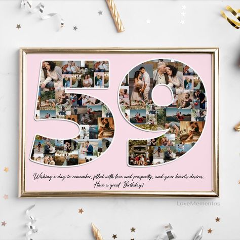 59 years old gift photo collage 59th Birthday Ideas, Birthday Ideas For Men, 59th Birthday, 59 Birthday, Her And Him, A Day To Remember, Inspirational Posters, Birthday Gift For Her, Man Birthday