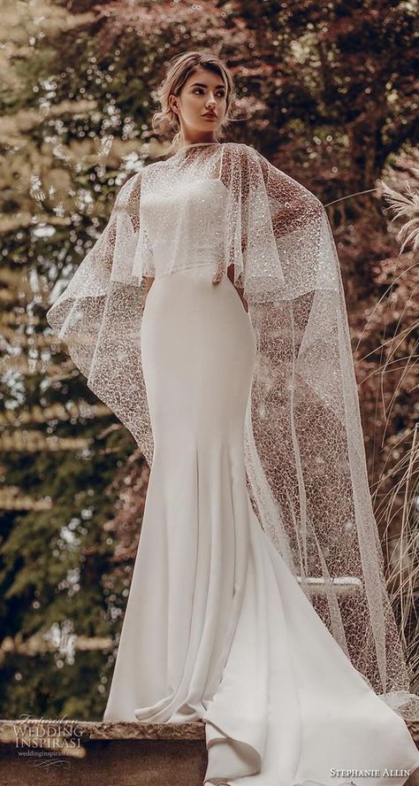 Cream Wedding Dresses, Baju Kahwin, Wedding Dress Black, White Skater Dresses, Cape Wedding Dress, Wedding Dress Guide, Junior Prom Dresses, Amazon Clothes, Fit And Flare Wedding Dress