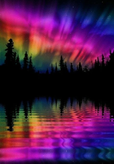 Rainbow of colors Charcoal Drawings, Futurisme Retro, Matka Natura, Northern Lights (aurora Borealis), Wallpaper Cantik, Aurora Borealis Northern Lights, Belle Nature, Natural Phenomena, Beautiful Sky