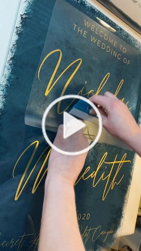 Carly Keller(@carly.keller) on TikTok: Painted Acrylic Welcome Sign ✨ Full tutorial on YT CarlyKeller #dayattheoffice #welcome #cricut #diy #artistsoftiktok #fyp Diy Wedding Welcome Sign, Welcome Sign Acrylic, Acrylic Welcome Sign, Acrylic Wedding, Wedding Welcome Sign, Wedding Welcome Signs, Diy Signs, Wedding Welcome, Welcome Sign