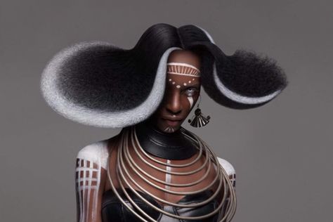 This Hairstylist's Mindblowing Looks Are A Tribute To African Culture from essence.com Avant Garde Hair, Fantasy Hair, Afro Punk, Hair Collection, Empowering Women, Beauty Awards, Hair Reference, Beauty And Fashion, African Culture