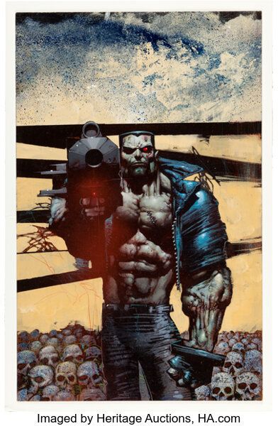 Simon Bisley Terminator: The Enemy Within #3 Cover Original Art | Lot #93005 | Heritage Auctions Simon Bisley, The Enemy Within, Comic Book Pages, Gallery Owner, Original Art Painting, Detective Comics, Selling Artwork, Art Archive, June 22