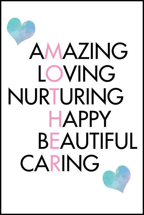 Free printable Mother's Day greeting card! Mother acronym: amazing, loving, nurturing, happy, beautiful, caring. #motheracronym #printablecard #MothersDaycard Happy Mother’s Day Co Worker, Mothers Day Sayings Quotes Beautiful, Mother's Day Greetings Cards, Mother’s Day Sayings, Mother Day Greetings, Mom Acronym, Mother’s Day Quotes, Mothers Day Sayings Quotes, Mother Acronym