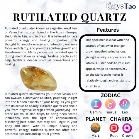 Elevate your spiritual journey with Rutilated Quartz, a captivating crystal known for its high vibrational energy and stunning beauty. Discover its healing properties, metaphysical properties, and lore. Use it in meditation, energy healing, and chakra balancing.#RutilatedQuartz #CrystalGuide #HighVibration #HealingProperties #Metaphysical #CrystalHealing #ChakraBalancing #SpiritualJourney #EnergyHealing Gold Rutilated Quartz Meaning, Golden Rutile Quartz Meaning, Golden Rutilated Quartz Meaning, Black Rutilated Quartz Meaning, Rutilated Quartz Meaning, Quartz Healing Properties, Gem Meaning, Stone Meanings, Quartz Meaning