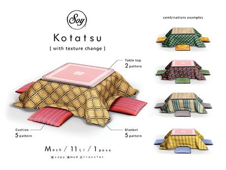 Sims 4 Kotatsu Cc, Sims 4 Kotatsu, Sims 4 Japanese Cc Furniture, Japanese Home Design, Muebles Sims 4 Cc, Japanese Style House, Japanese Room, Japanese Decor, Sims 4 Mm