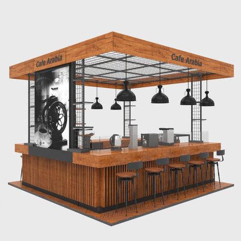 Coffee Shop Booth Design, Wooden Coffee Shop Design, Cafe Kiosk Design Coffee Shop, Coffee Kiosk Design Mall, Booth Cafe Design, Kiosk Cafe Design, Wooden Kiosk Design, Wooden Shop Design, Wooden Cafe Design