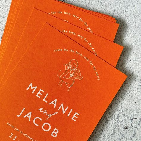 Bright, bold, and brilliantly fun 💥 Wedding invitations for Melanie and Jacob featuring custom wave shapes in vibrant orange, fuchsia, and white 💗🧡 . . . #weddinginvitations #weddinginvites #weddingstationery #weddinginspo #boldbride #funwedding #colourfulwedding #colourfulbride #dailydoseofpaper #sayido #invitations #custominvitations #weddingplanning #2024wedding Orange Invitations, Bright Wedding Invitations, Orange Wedding Invitations, Wedding Typography, Dot Paper, Polka Dot Paper, Bright Wedding, Nontraditional Wedding, Orange Wedding