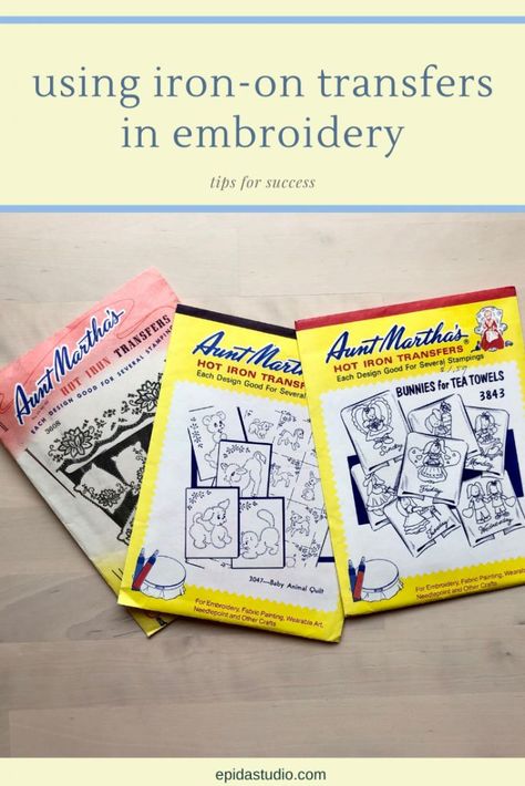 Iron On Transfers For Embroidery, Iron On Embroidery Patterns, How To Make Iron On Transfers, Iron On Embroidery Transfers Patterns, Vintage Embroidery Transfers, How To Stitch, Iron On Embroidery, Iron On Fabric, Hand Embroidery Projects