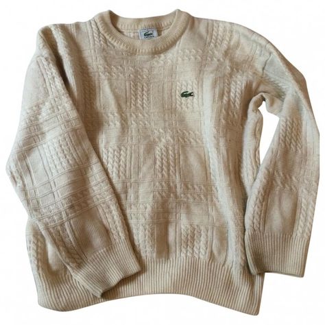 Beige Wool Knitwear LACOSTE (€95) ❤ liked on Polyvore featuring tops, sweaters, shirts, brown tops, brown sweater, wool shirt, shirt sweater and knitwear sweater Lacoste Sweater, Woolen Tops, Knitwear Sweater, Lacoste Shirt, Beige Shirt, Woolen Sweaters, Wool Shirt, Beige Top, Shirt Sweater