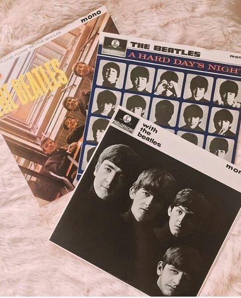 The Beatles aesthetic 🌙 Please please me, Hard days night, With the Beatles albums #thebeatles The Beatles Aesthetic, Beatles Aesthetic, Beatles Please Please Me, Records Aesthetic, Beatles Vinyl, Nowhere Boy, Beatles Records, With The Beatles, Beatles Albums