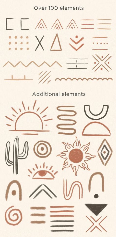 Boho Patterns Background, Boho Illustration Art, Western Sleeve, Boho Graphic Design, Boho Pattern Design, Bohemian Branding, Western Pottery, Boho Drawing, Desert Pattern