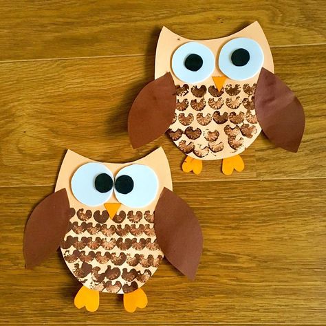 Pre K Owl Craft, Owl Art For Preschoolers, Owl Art And Craft, Wow Said The Owl Eyfs Activities, Owl Craft Ideas, Owl Projects For Preschool, Owl Activity For Preschool, Owl Kids Crafts, Owl Art Preschool