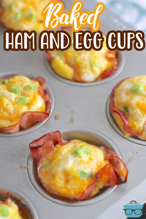 Essen, Baked Ham And Egg Cups, Pregnant Breakfast Ideas, Healthy Egg Cups, Muffin Tin Egg Bites, Gf Quiche, Ham And Egg Cups, Baked Egg Cups, Egg Muffin Cups