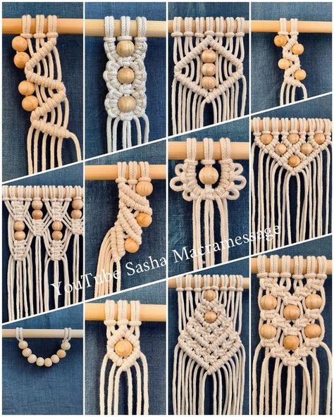 Free Crochet Earrings, Simpul Makrame, Pola Macrame, Free Macrame Patterns, Macrame Plant Hanger Tutorial, Macrame Plant Hanger Patterns, Idee Cricut, Macrame Wall Hangings, Macrame Knots Tutorial