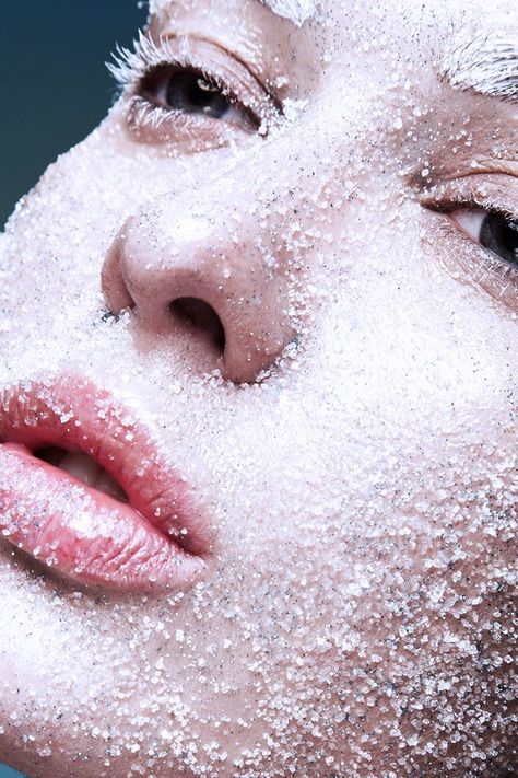 Why Ice Cold Skincare Is The Secret To Healthy Skin | British Vogue Gentiana Ffxv, I’m Cold Makeup, Ice Photoshoot, Cold Photoshoot, Ice Makeup, Cold Photography, Cold Aesthetic, Cold Makeup, Ice Aesthetic