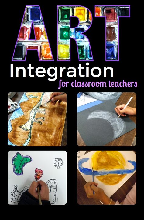 Art activities and projects aren't just for the art teacher! Classroom teachers can do art integration to get their students thinking in creative, cross-disciplinary ways. This art teacher shares ways in which classroom teachers can integrate art into their lessons and projects. Art Lesson Plans, Art Lessons For Elementary, Art Integration Lessons, Art With Jenny K, Planning School, Arts Integration, Teaching Strategies, Lessons For Kids, Teacher Classroom