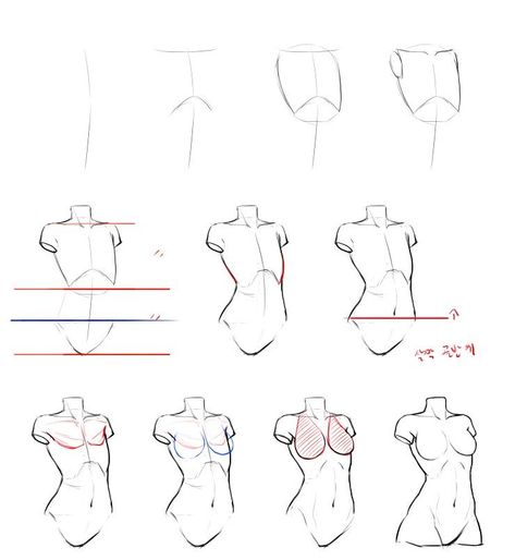 Drawing Hair, Drawing Eyes, How To Draw Torso Male, How To Draw A Torso, Body Structure Drawing, Drawing Anime Bodies, Drawing Female Body, Couple Drawing, Výtvarné Reference