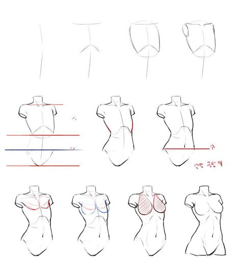 Drawing Eyes, Drawing Hair, Drawing Anime Bodies, Drawing Female Body, Couple Drawing, Výtvarné Reference, Siluete Umane, Anatomy Tutorial, Female Torso