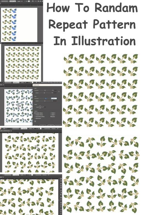 How To Make Random Repeat Pattern In Illustrator| Illustration Pattern Design| Full Video in Link Click #digital #illustrator #design #textiledesign #easy #printdesign #randomrepeat #digital #leaf #illustrator #createpattern #best #digitaldesign #easytutorial #textilepattern #pattern #patterndesign #adobeillustrator #seamlesspattern Random Repeat Pattern, Pattern In Illustrator, Repeat Pattern Design, Illustration Pattern Design, Illustrator Design, Diy Video, Link Click, Illustration Pattern, Illustrator Illustration